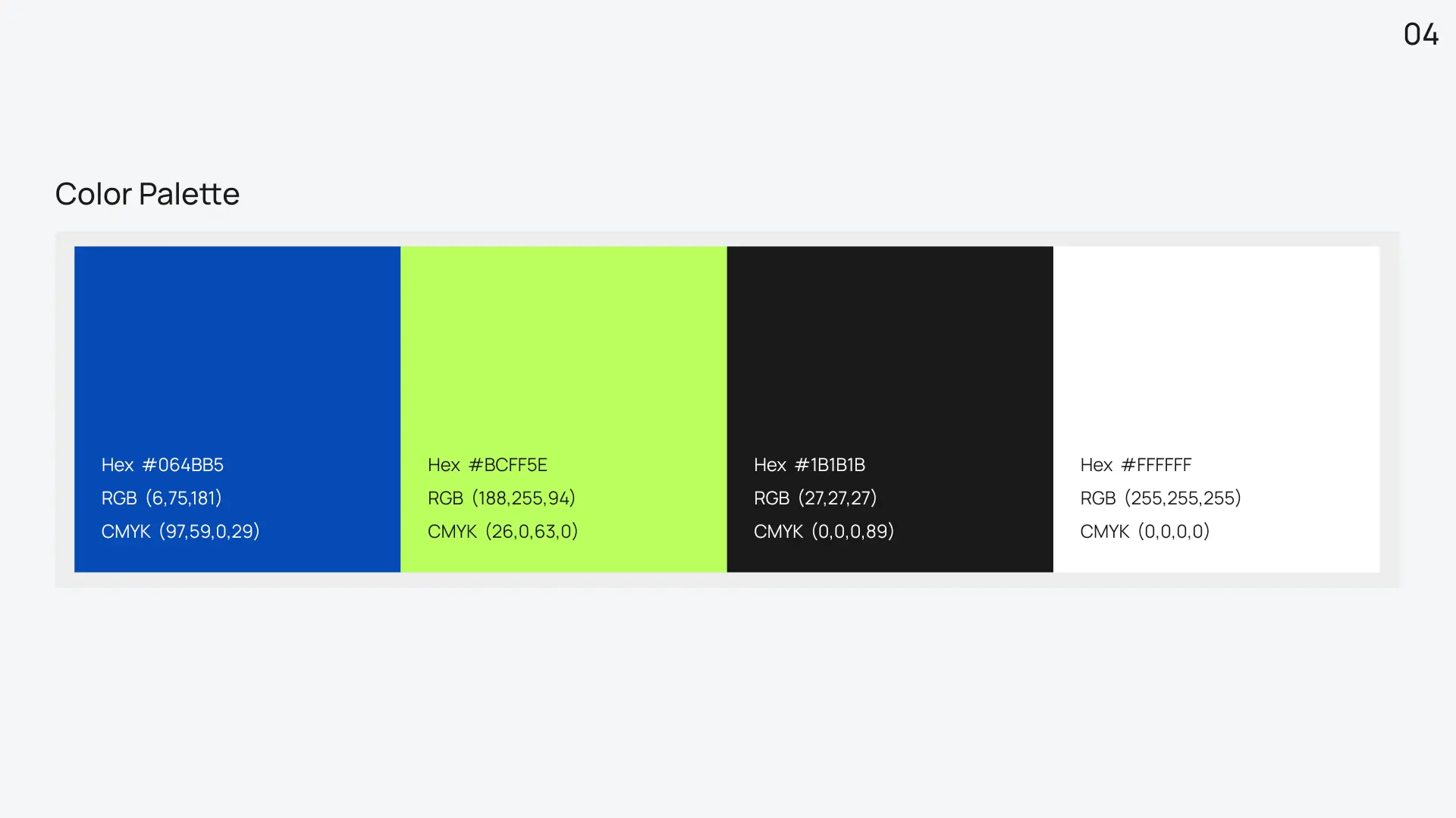 Colour palette page of Afzaluzzaman Saju's brand guideline