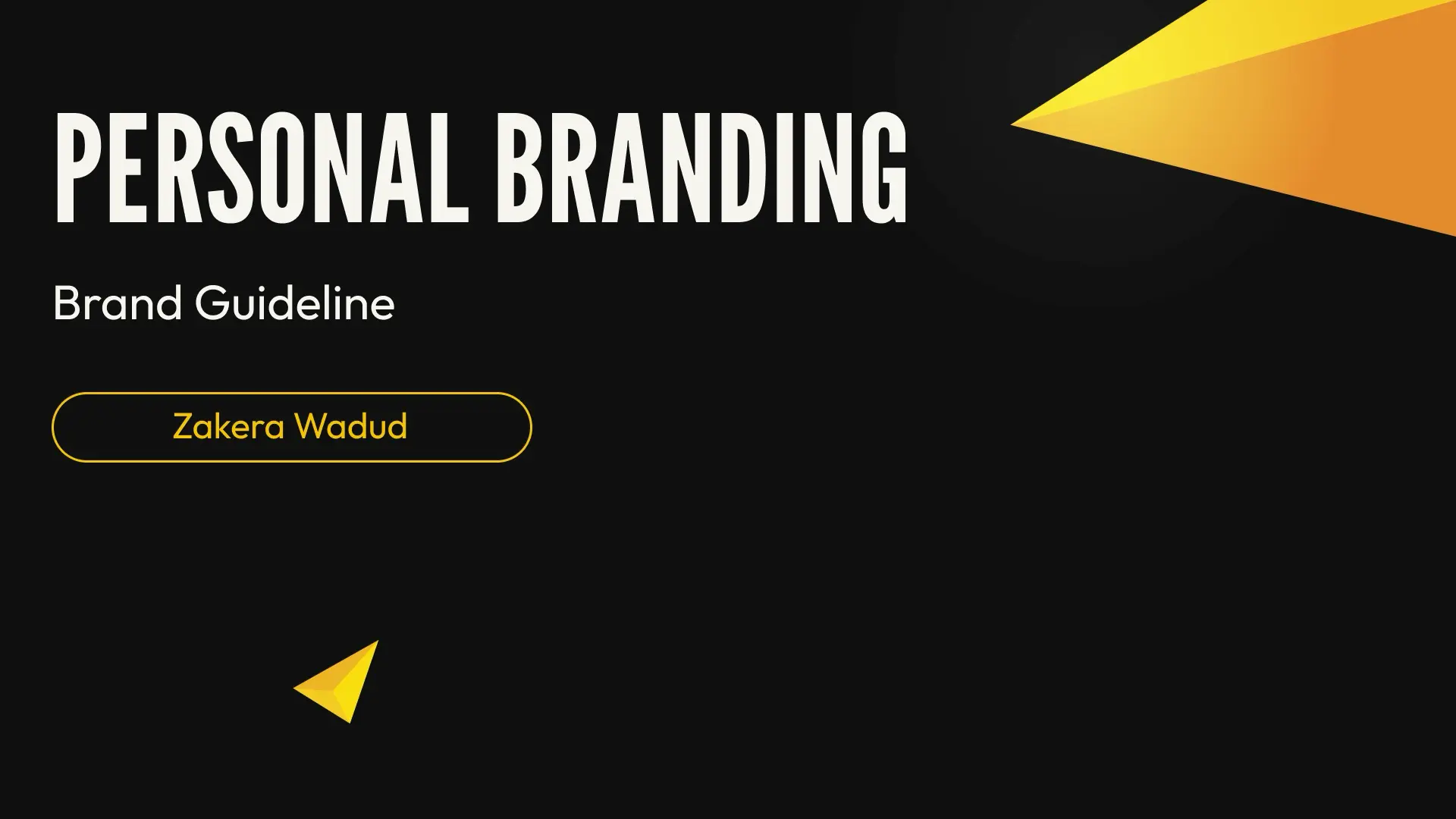 Cover of Zakera Wadud's personal brand guideline
