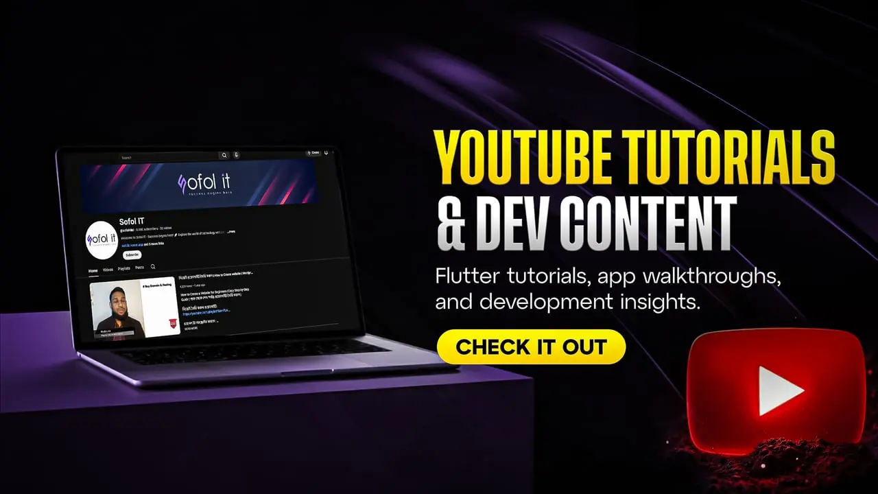 Md Asifuzzaman Reyad's Featured card: YouTube tutorials and dev content