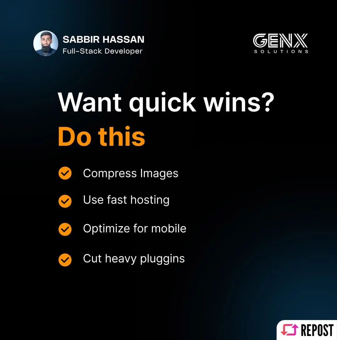 GenXSolution carousel, slide 6: Want quick wins? Do this