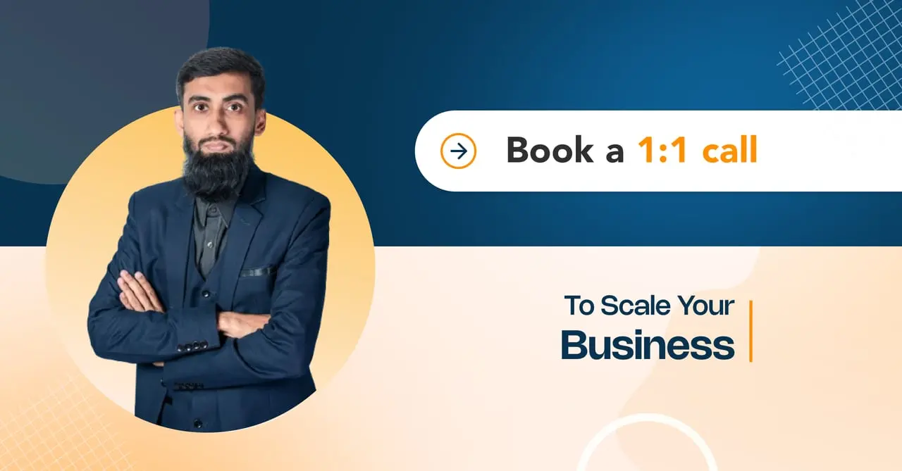 Sabbir Hassan's Featured card: book a 1:1 call, second version