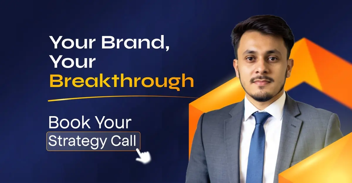 Saiman Sakib's Featured card: your brand, your breakthrough, book your strategy call