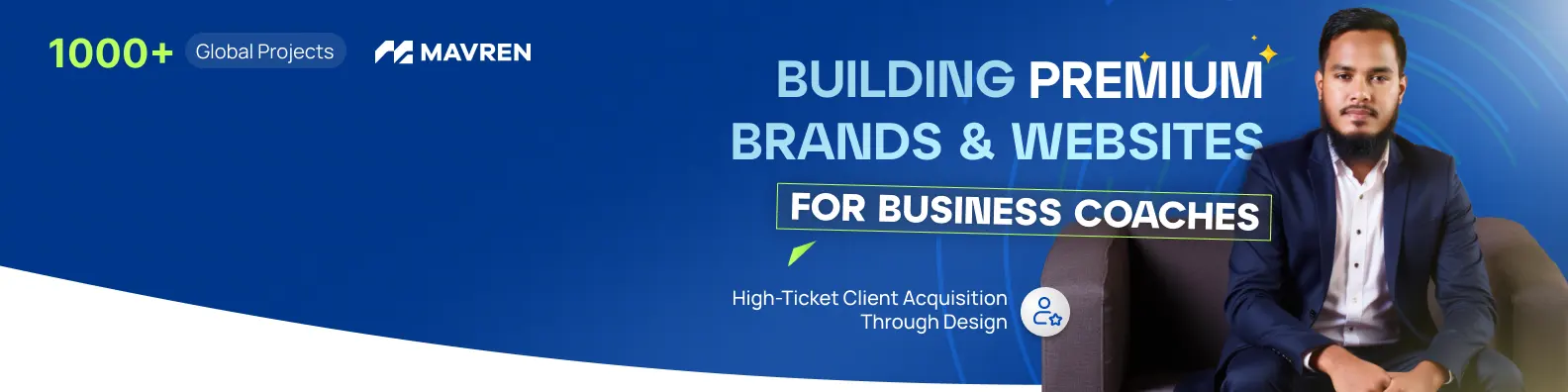 Afzaluzzaman Saju's LinkedIn banner: building premium brands and websites for business coaches