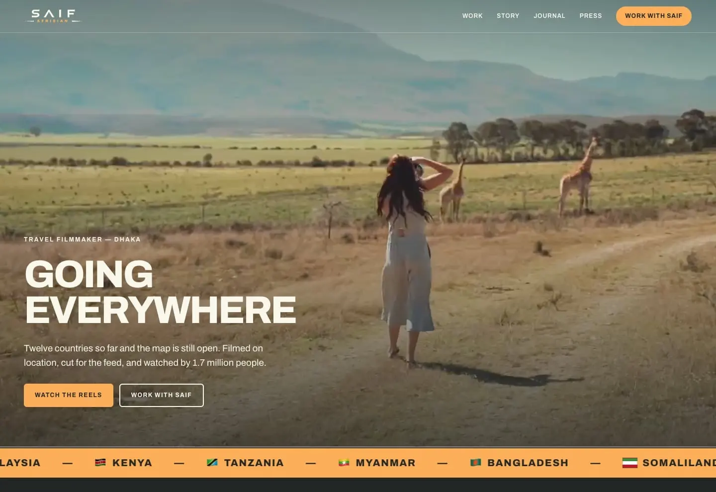 The Saif Afrisian website home page