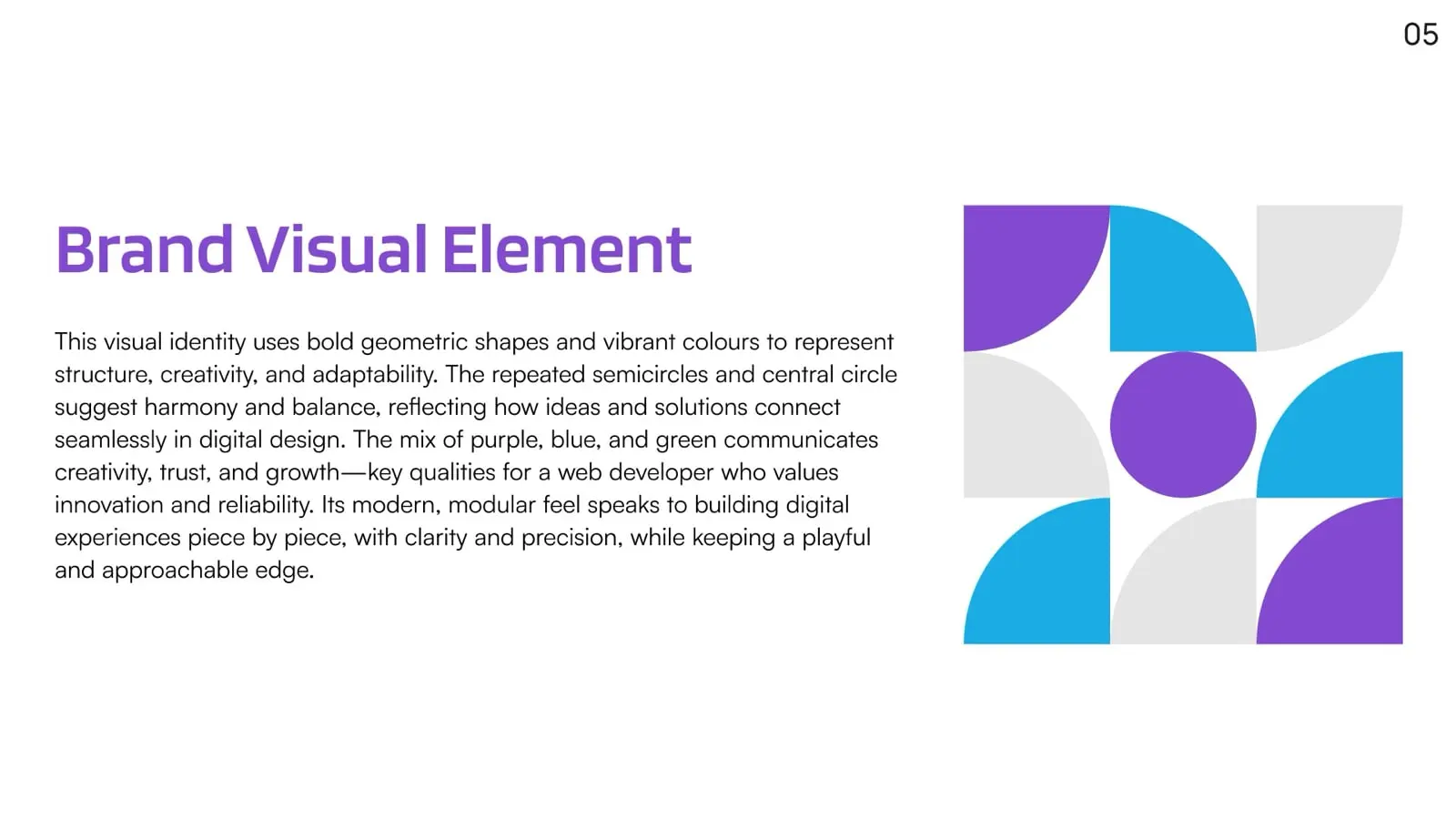 Md Jubayer Rahman Anik brand guideline, page 5: Visual elements