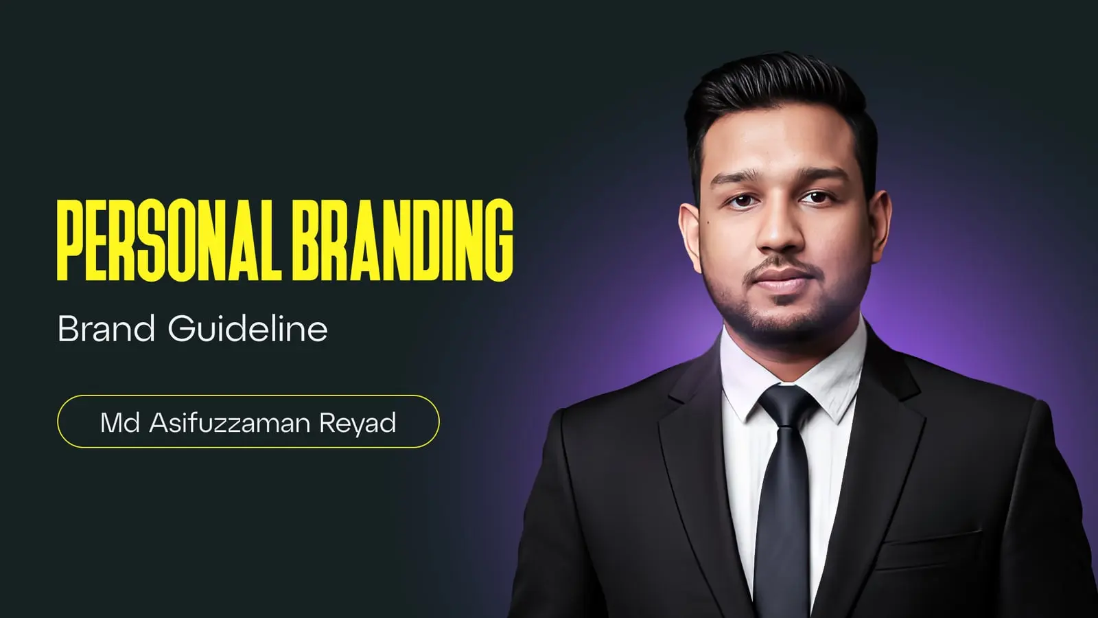 Md Asifuzzaman Reyad brand guideline, page 1: Cover