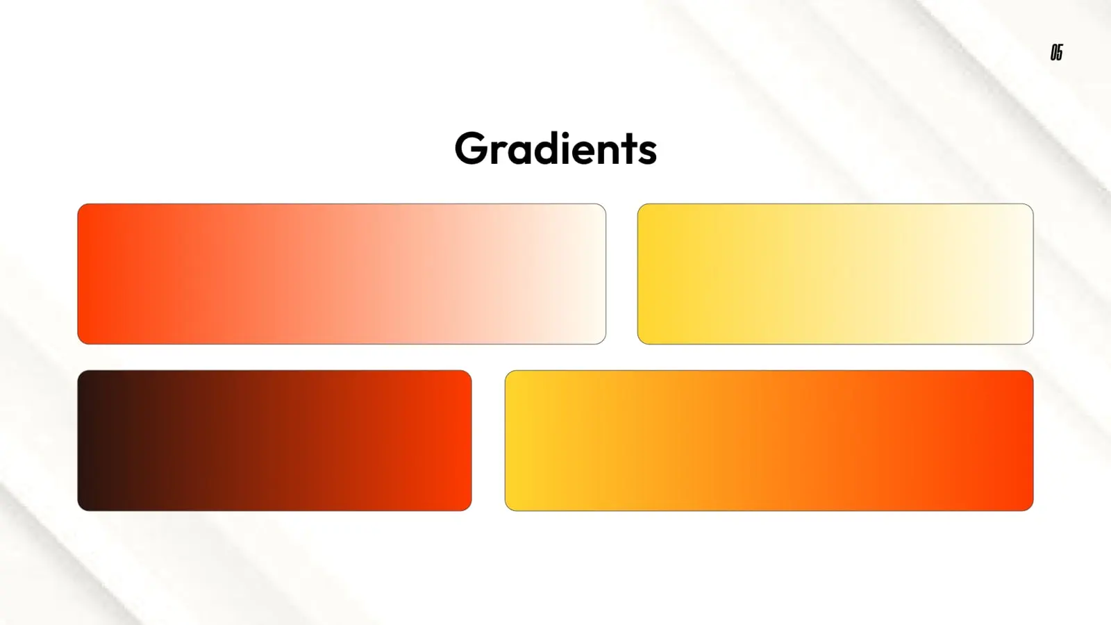 Ayman Tamim brand guideline, page 7: Gradients