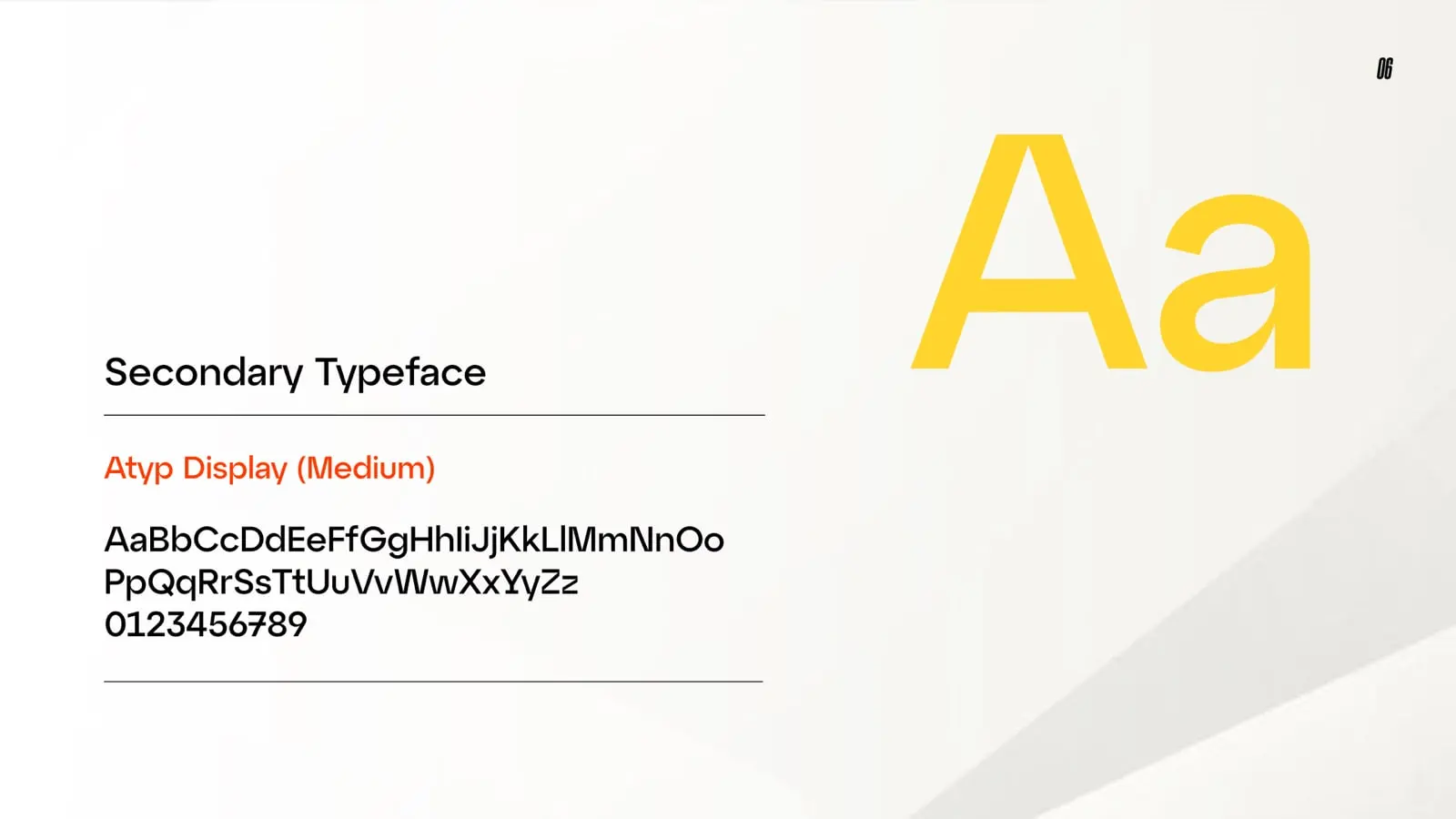 Ayman Tamim brand guideline, page 10: Secondary typeface