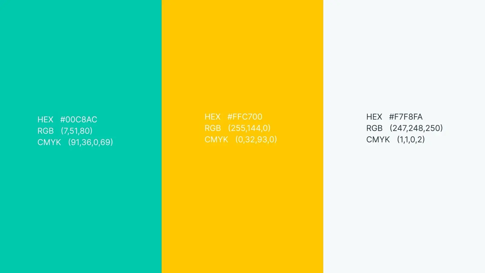 GenXSolution brand guideline, page 5: Colour values