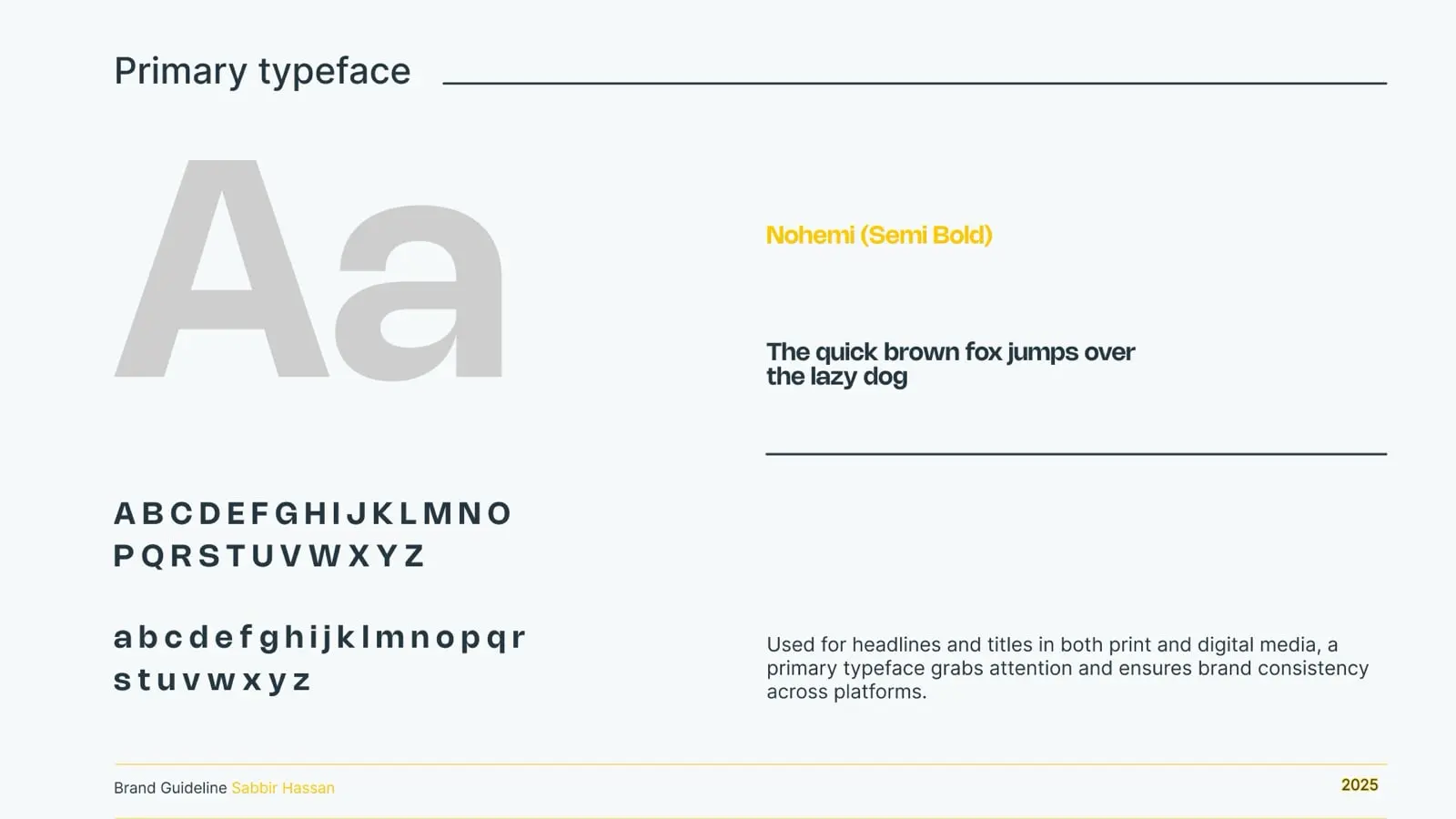 GenXSolution brand guideline, page 8: Primary typeface