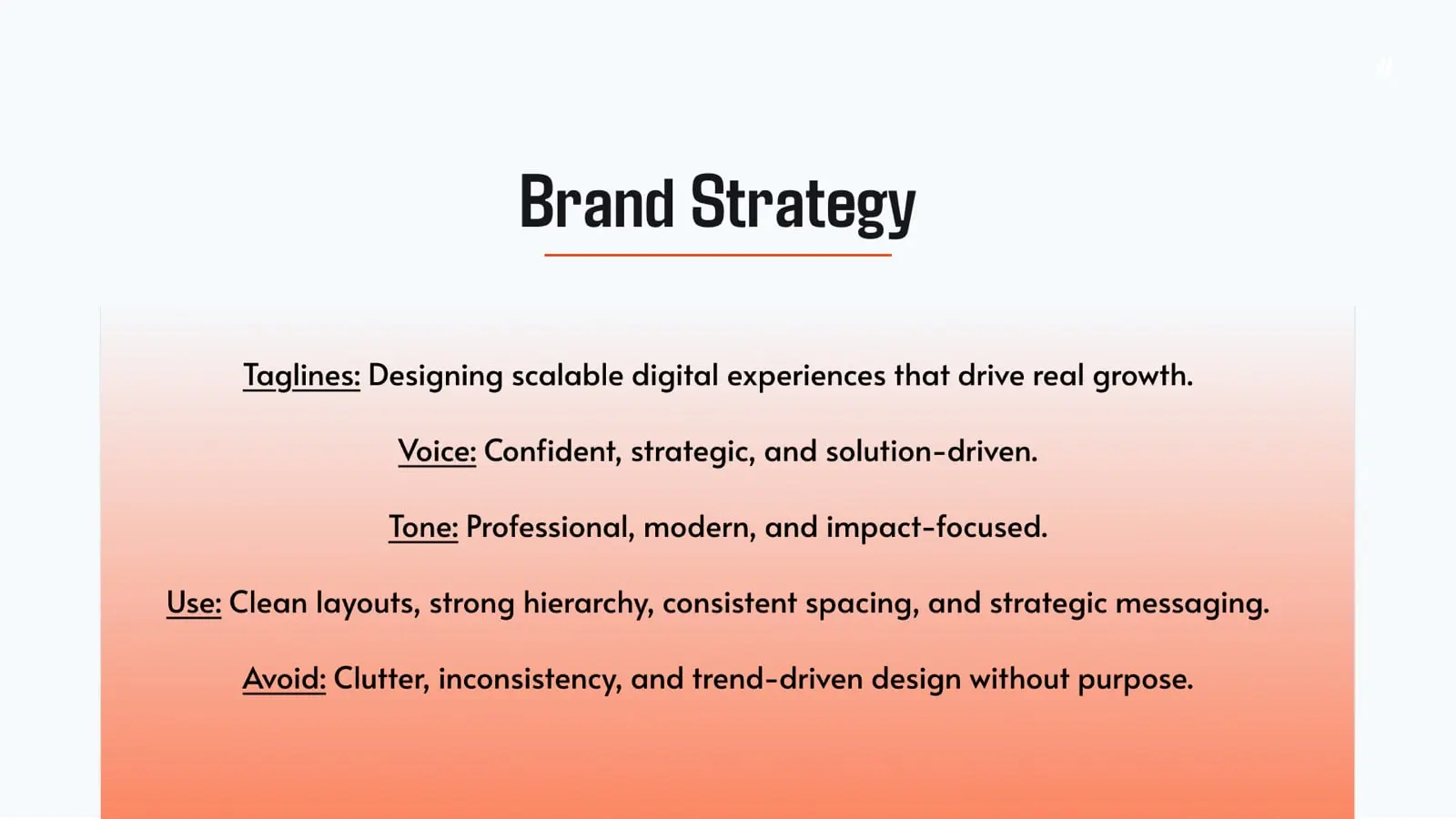Imran Hosen Sajib brand guideline, page 4: Brand strategy