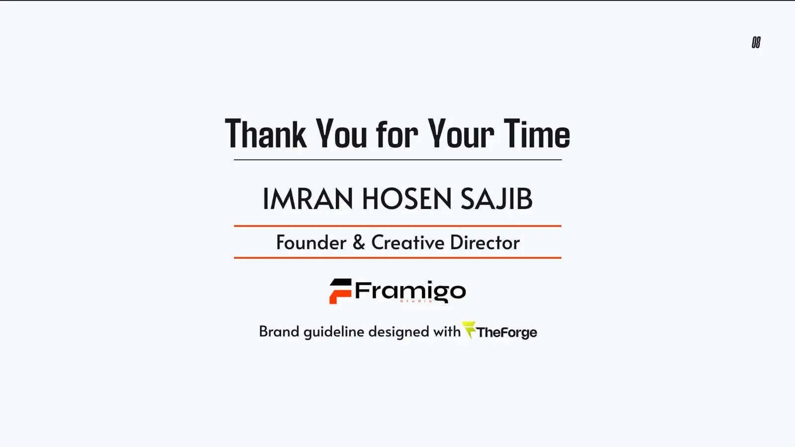 Imran Hosen Sajib brand guideline, page 8: Thank you