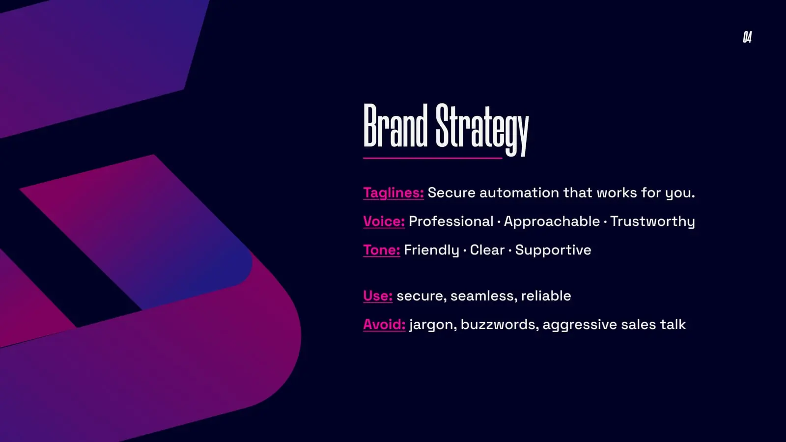 Salesy AI brand guideline, page 4: Brand strategy