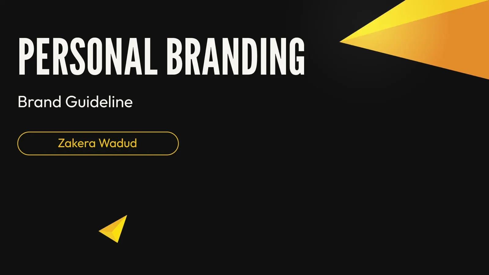 Zakera Wadud brand guideline, page 1: Cover