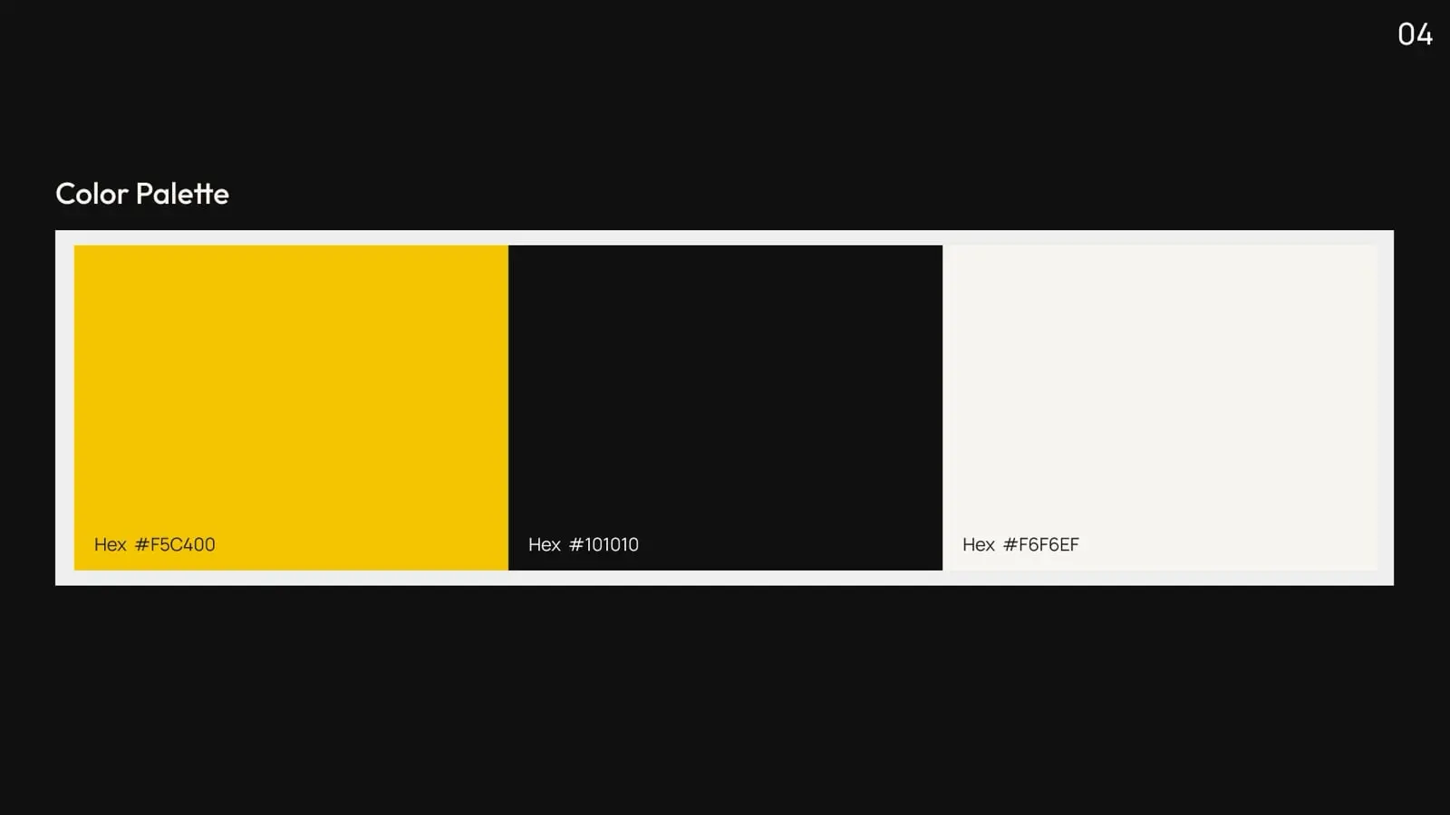 Zakera Wadud brand guideline, page 4: Colour palette