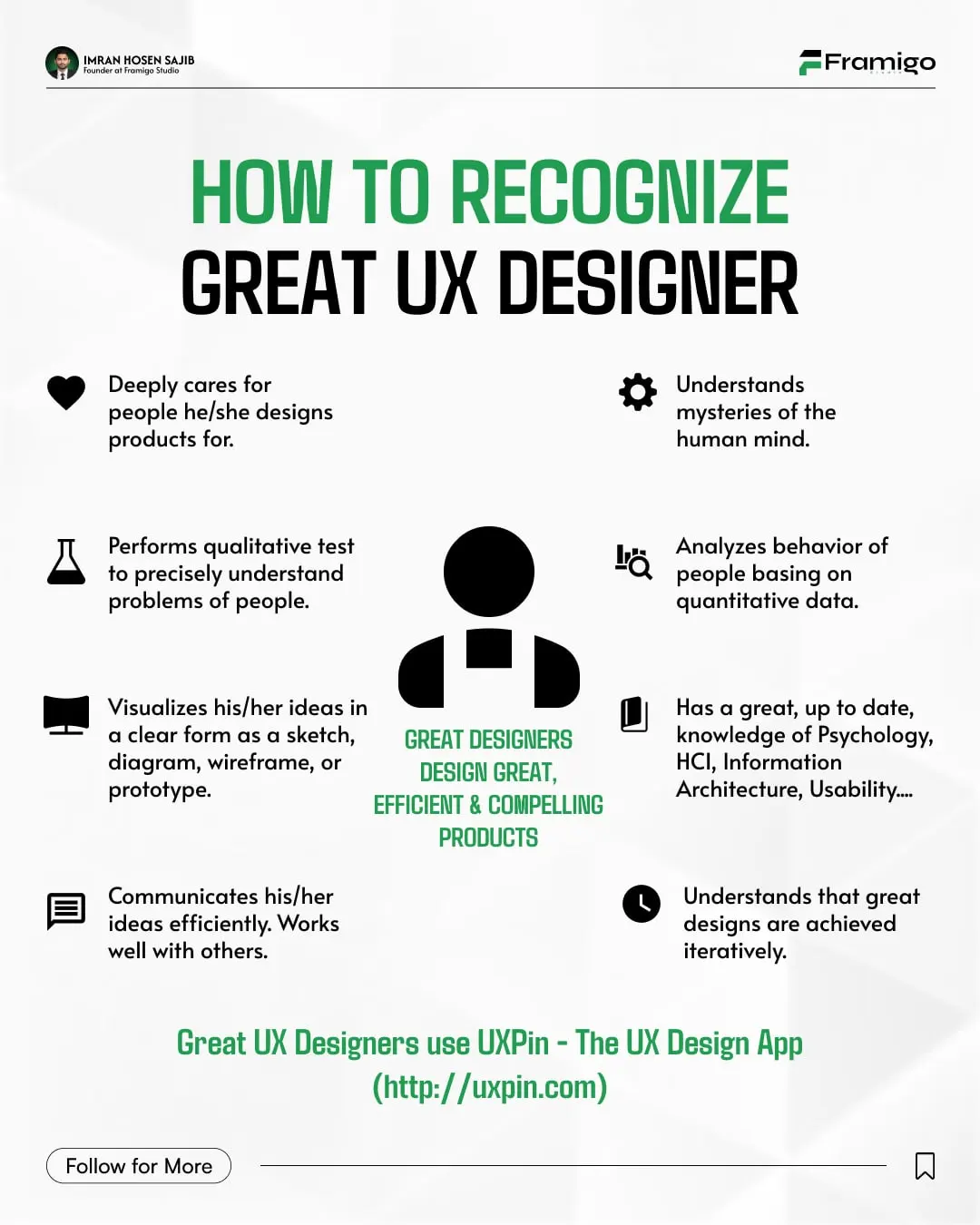 Framigo post: How to recognize a great UX designer